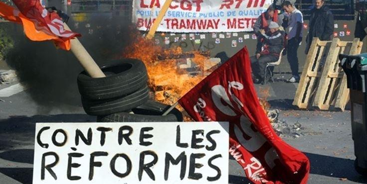 contra las reformas francia