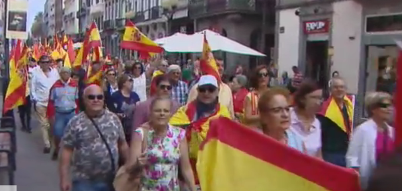manifestación españoles lpgc