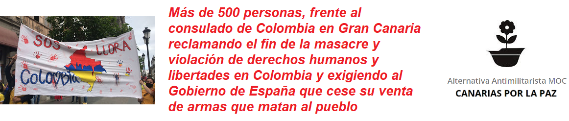 frase COLOMBIA canarias por la paz