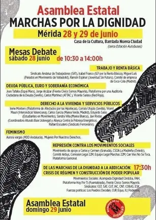 MARCHA DIGNIDAD M&Eacute;RIDA 28 29 J