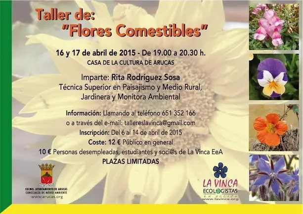 taller de flores comestibles