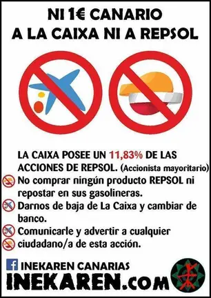 BOICOT A LA CAIXA Y REPSOL