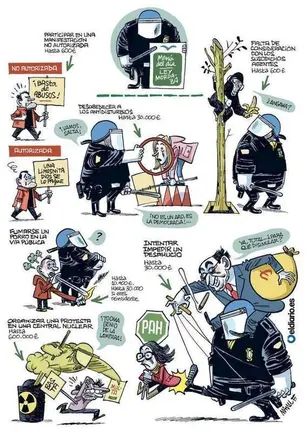 ley mordaza gr&aacute;fico