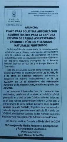aviso cabras