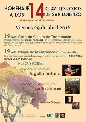 homenaje 14 claveles san lorenzo