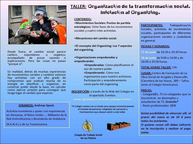 TALLER TRANSFORMACIÓN SOCIAL