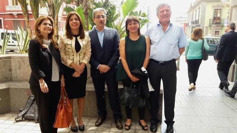Román Rodríguez, Inés Miranda, Pedro Quevedo, Carmen Hernández y Dunia González