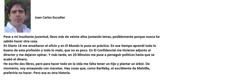 JUAN CARLOS ESCUDIER RESEÑA