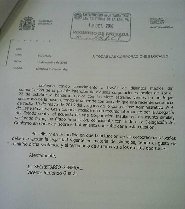 oficio amenaza bandera