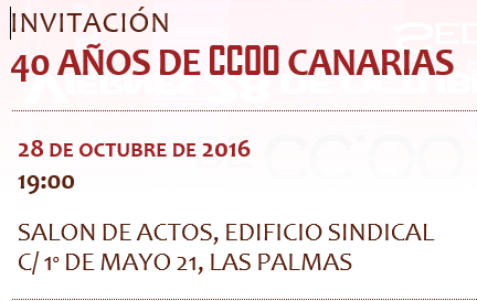 invitación 40 años ccoo