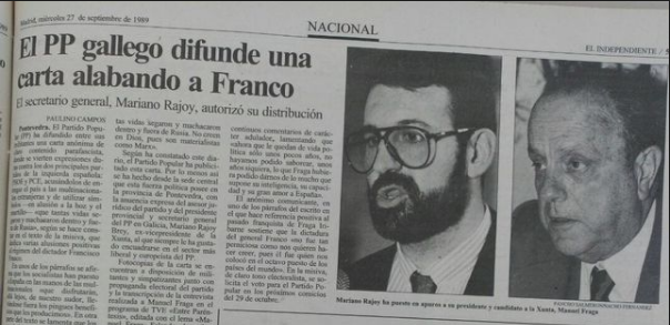 rajoy fraga franco