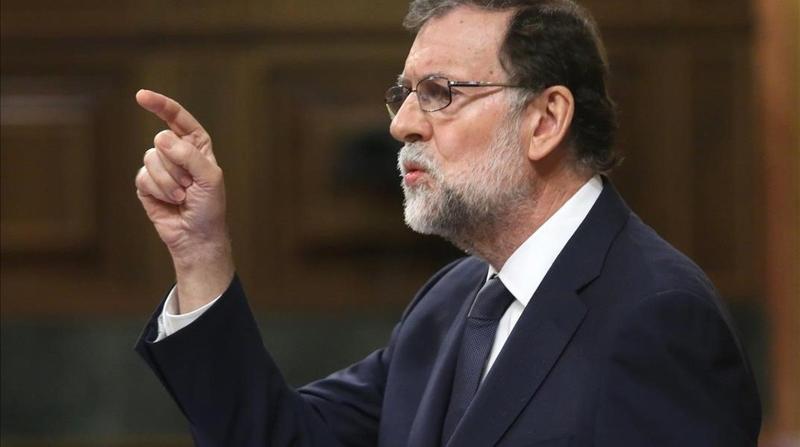 MADRID 13 06 2017 POLITICA MOCION DE CENSURA   en la imagen el Pte del Gobierno Mariano Rajoy da la replica a Irene Montero en la  mocion de censura que se celebra hoy en el Congreso de los Diputados   Imagen JUAN MANUEL PRATS