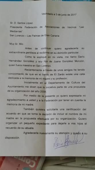 carta a santos lópez
