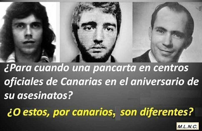 pancarta víctimas canarias franquismo
