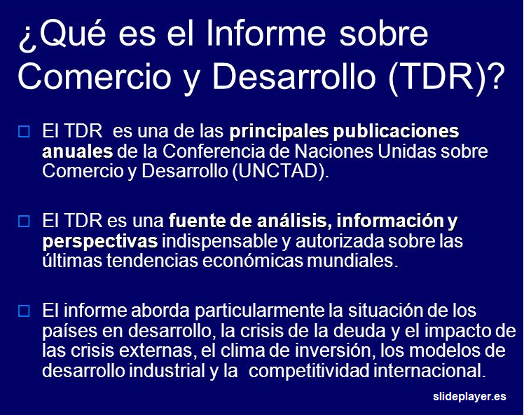UNCTAD TDR