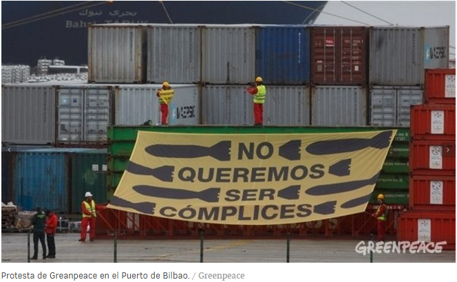 PROTESTA GREENPEACE ARMAS BILBAO 2