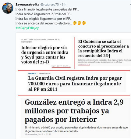 TUIT FRAUDE ELECTORAL
