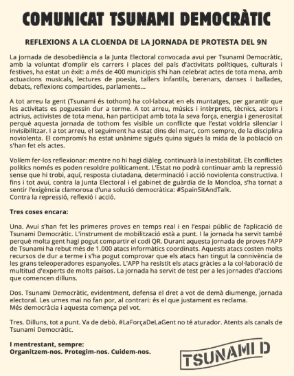 comunicado tsunami