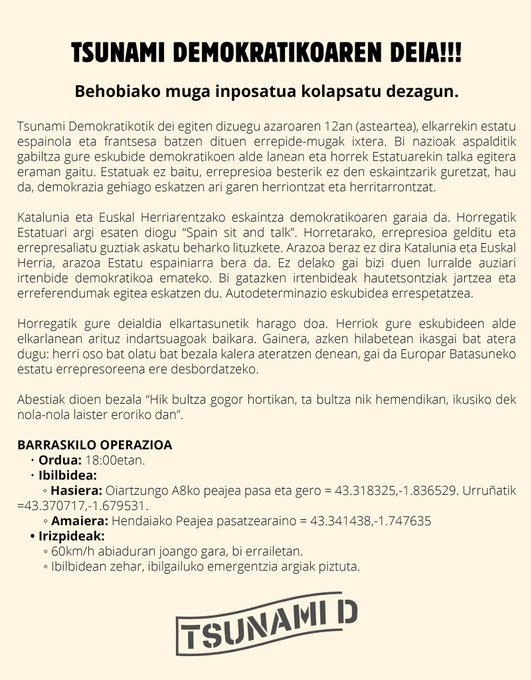 TSUNAMI VASCO MANIFIESTO