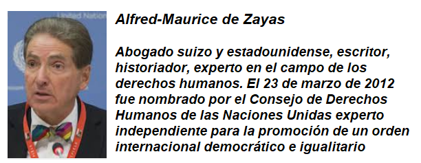 ALFRED DE ZAYAS RESEÑA