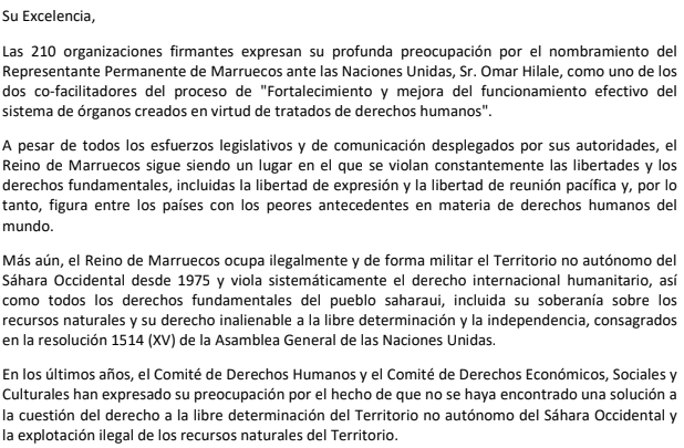 CARTA ABIERTA ONU SÁHARA 1