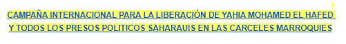 campaña presos saharauis