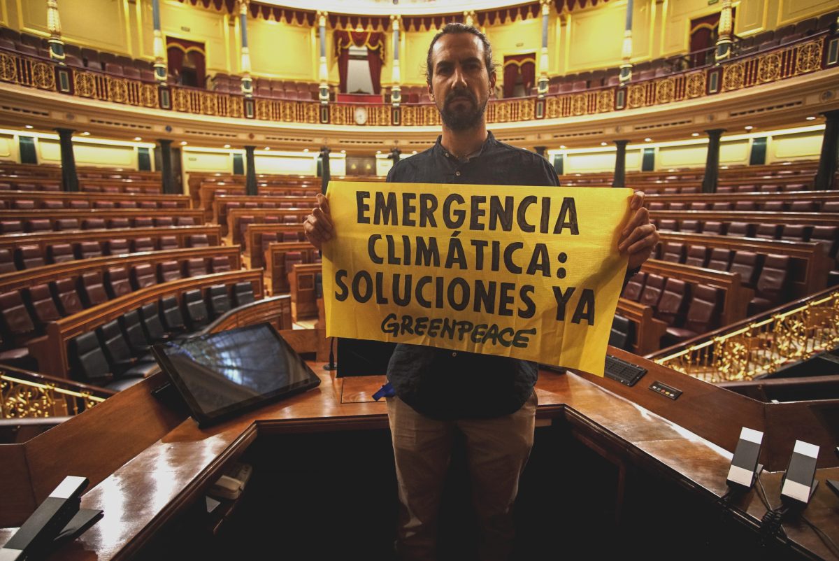 EMERGENCIA CLIMÁTICA GREENPEACE CONGRESO 19