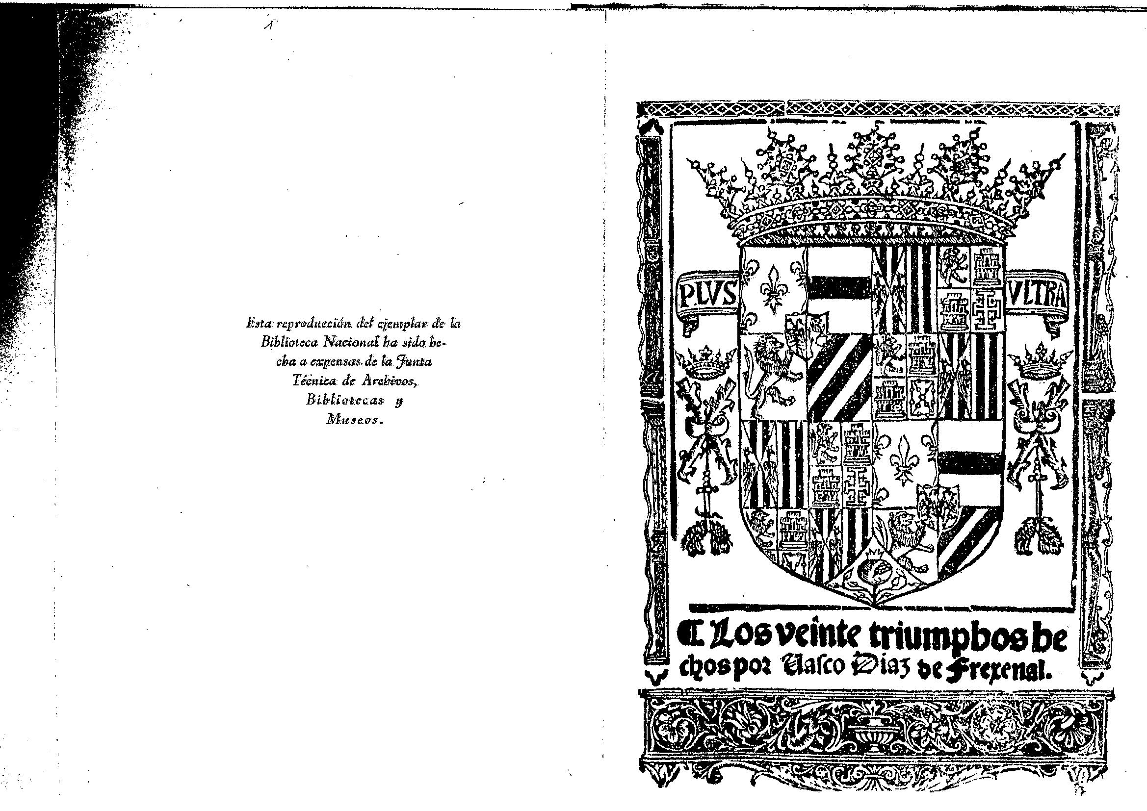 Los 20 triunfos de Vasco Díaz Tanco.Portada