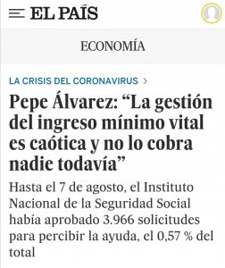 INGRESO MÍNIMO VITAL EL PAÍS