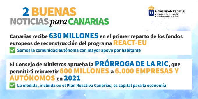 2 buenas noticias para canarias
