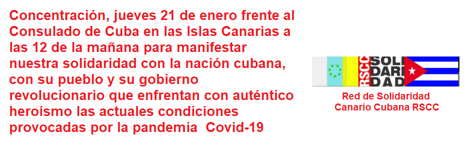 FRASE RED SOLIDARIUDAD CANARIO CUBANA RSCC