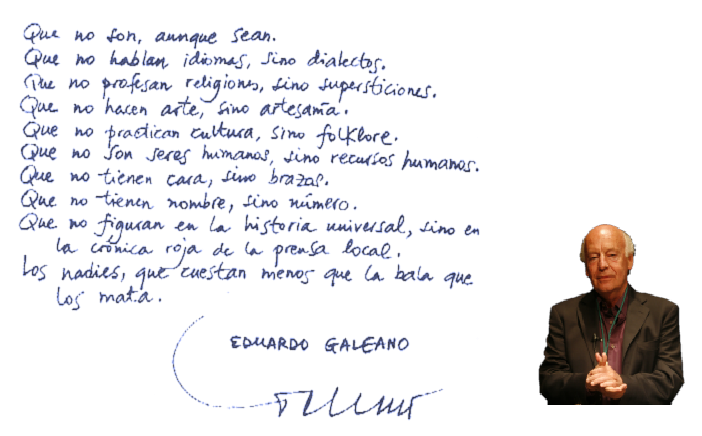 FRASE GALEANO LOS NADIES