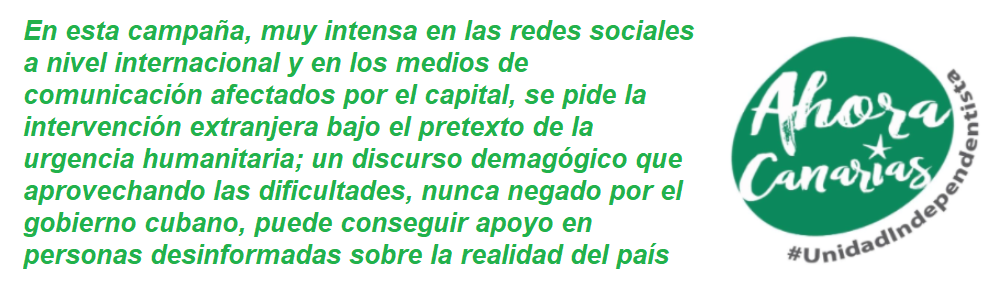 FRASE AHORA CANARIAS CUBA