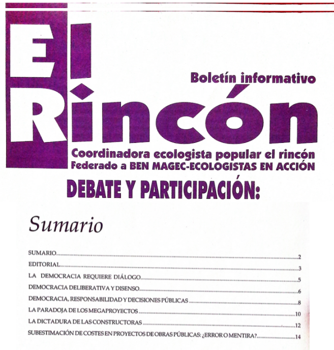 BOLETÍN EL RINCÓN