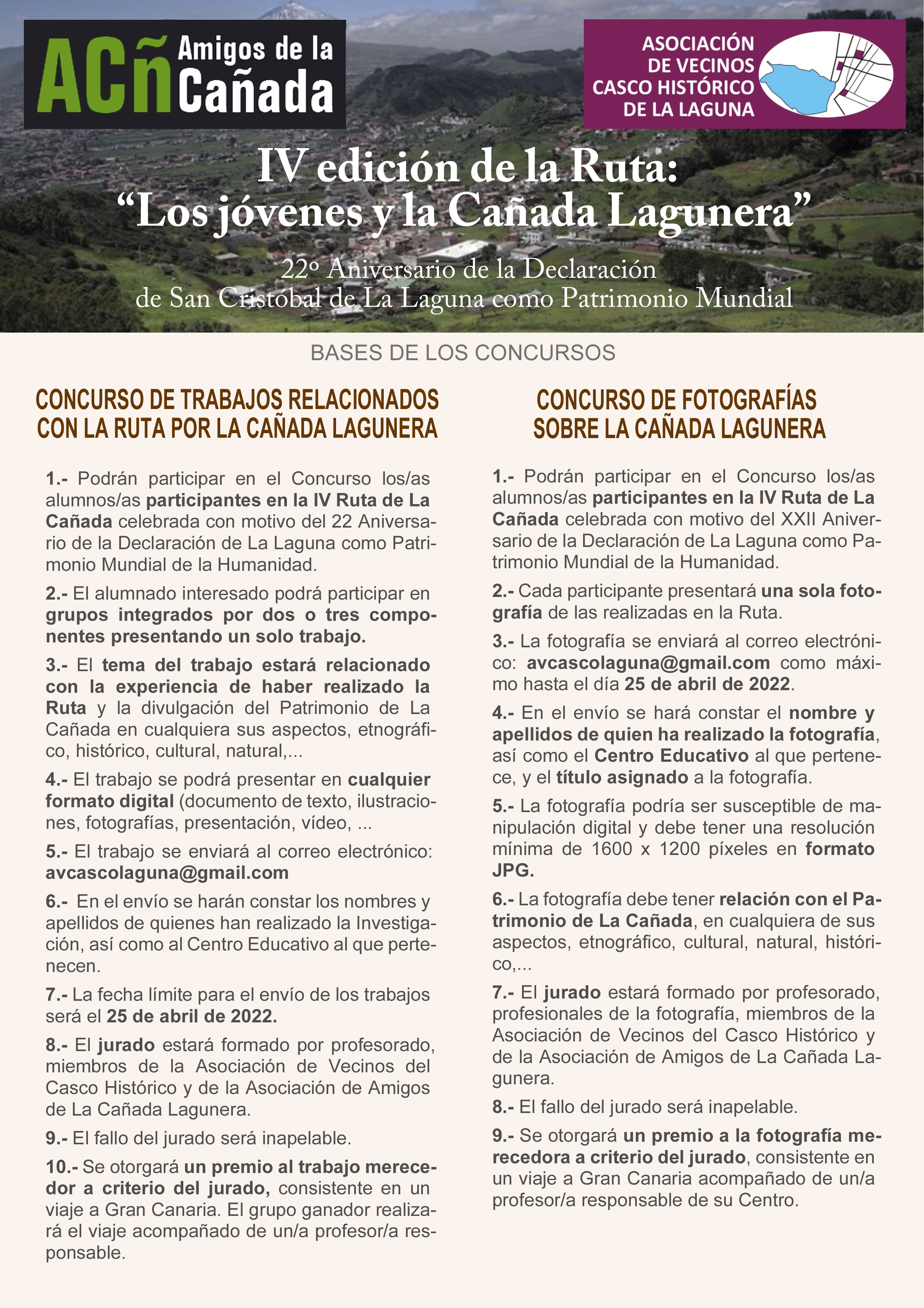 BASES CONCURSOS LA CAÑADA 2021