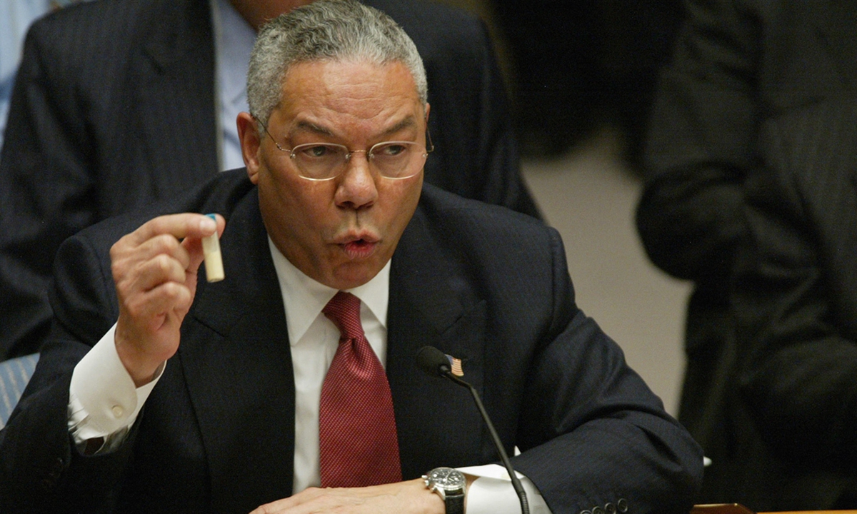 Powell y el tubito de la mentira