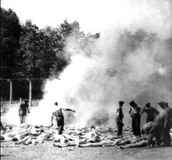 foto Quema cadaveres Auschwitz