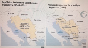 Yugoslavia antes y despues 