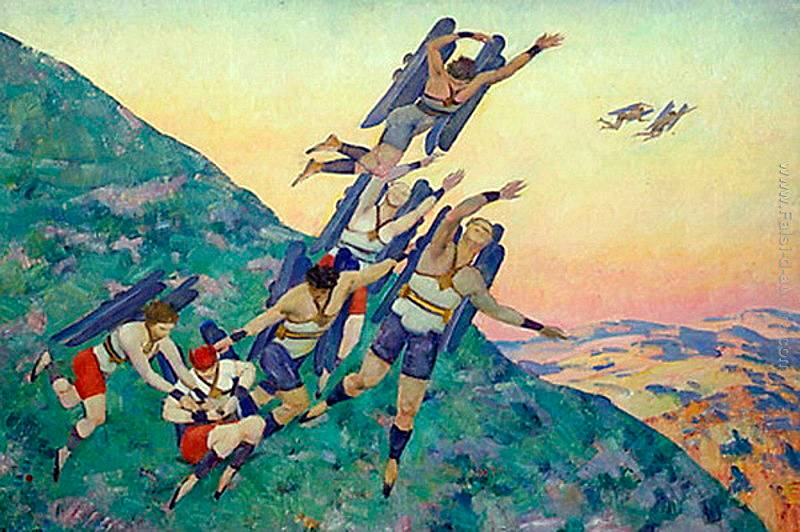Konstantin Yuon (USSR), People of the Future, 1929.Konstantin Yuon (URSS), People of the Future [Pueblos del futuro], 1929.