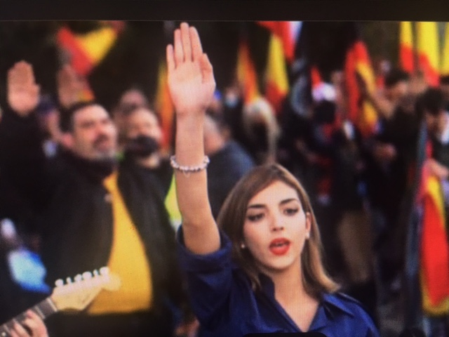 La joven fascista Isabel Medina Peralta