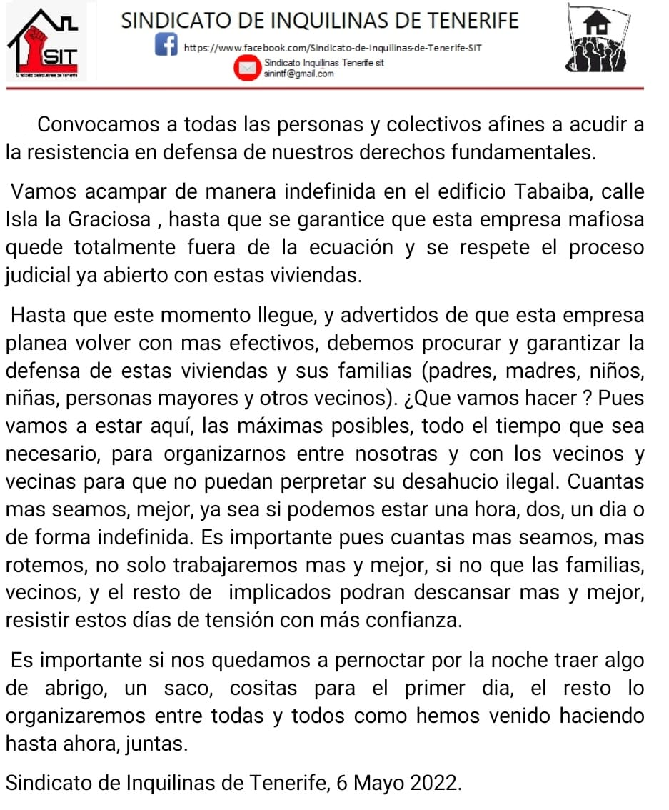 F INQUILINAS ACAMPADA