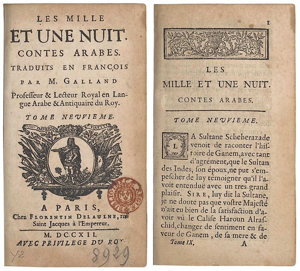 LAS MIL Y UNA NOCHES EDICIÓN TRADUCIDA POR GALLAND