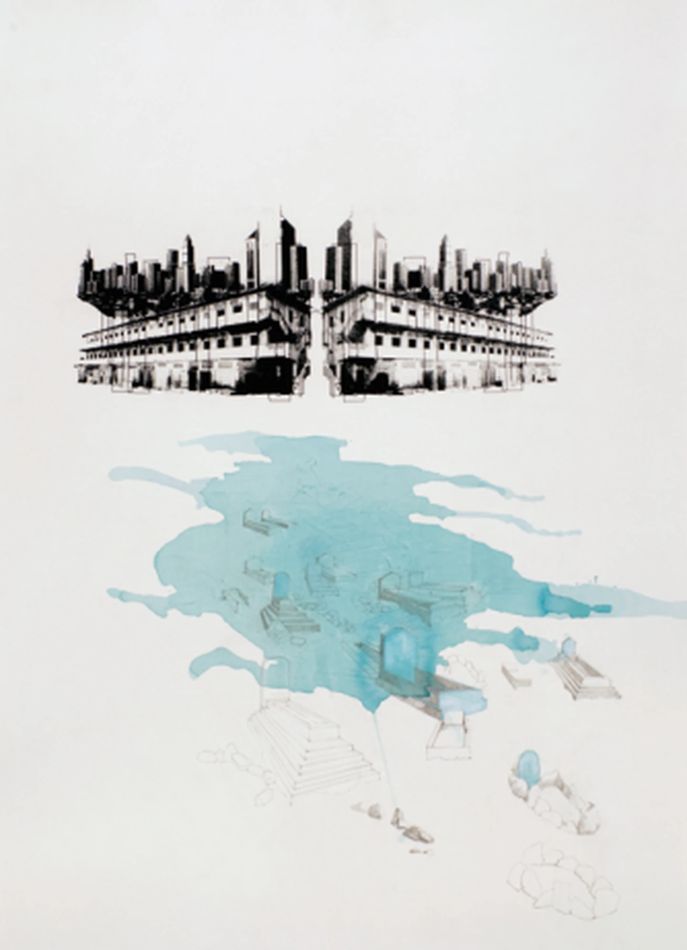 Naiza H. Khan (Pakistán), Graveyard at 11.23am [Cementerio a las 11:23 am], 2010