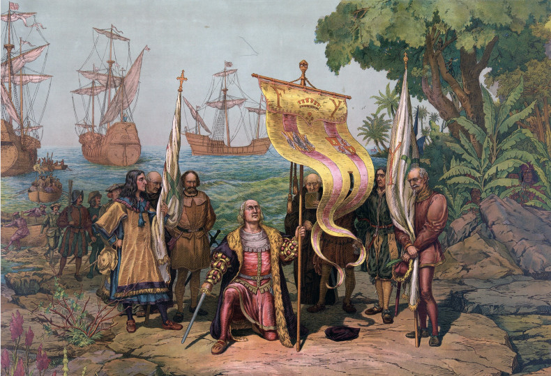 Colón llega a América, por Gergio Deluci LIBRARY OF CONGRESS
