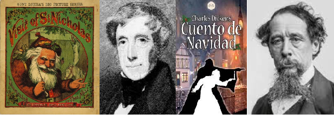 La visita de San Nicolás", de Clement Clarke Moore, y "Cuento de Navidad", de Charles Dickens