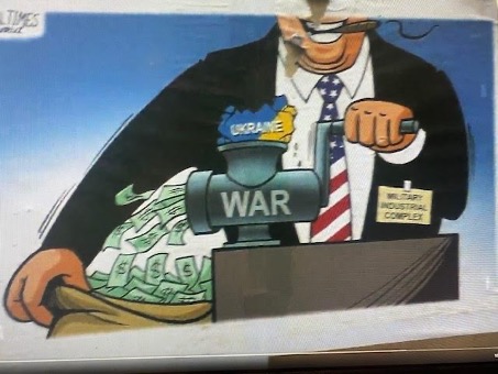 Pancarta El Negocio de la Guerra