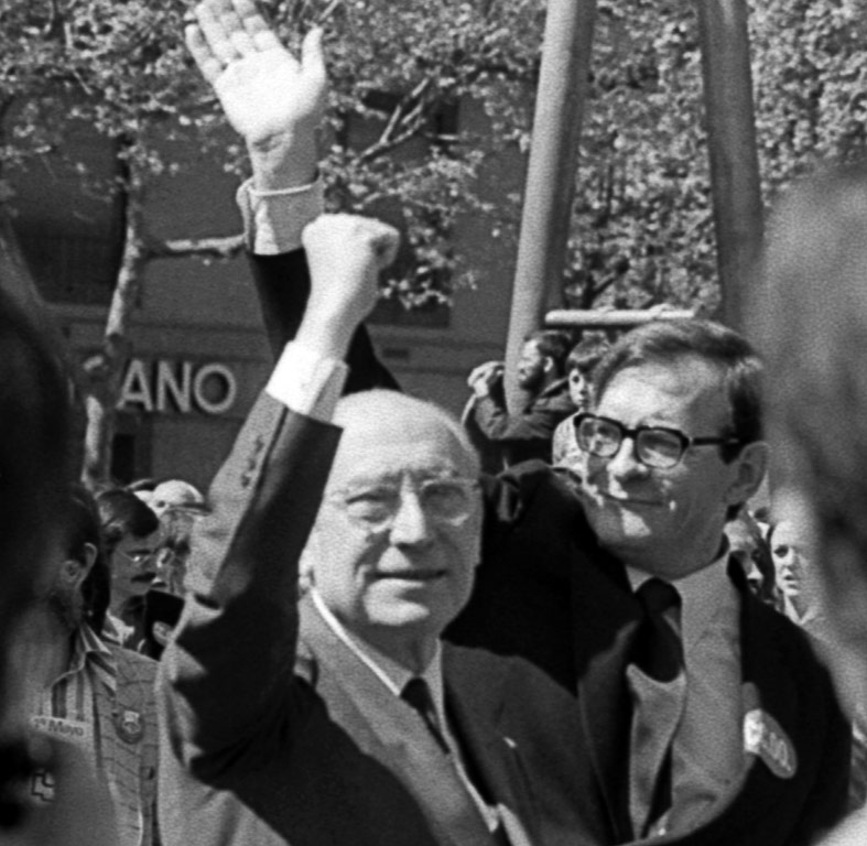 TAMAMES CON TIERNO 1 mayo 1979. Madrid