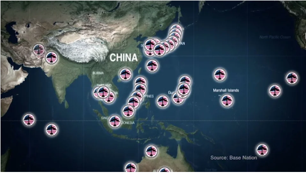 USA - Bases militares rodeando China - reddit.com
