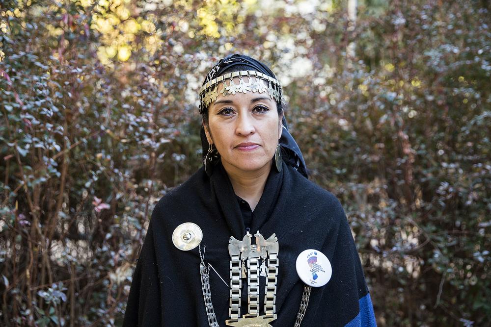 Moira Millán, conocida como 'waychafe', guerrera en idioma mapuche. DAVID F. SABADELL