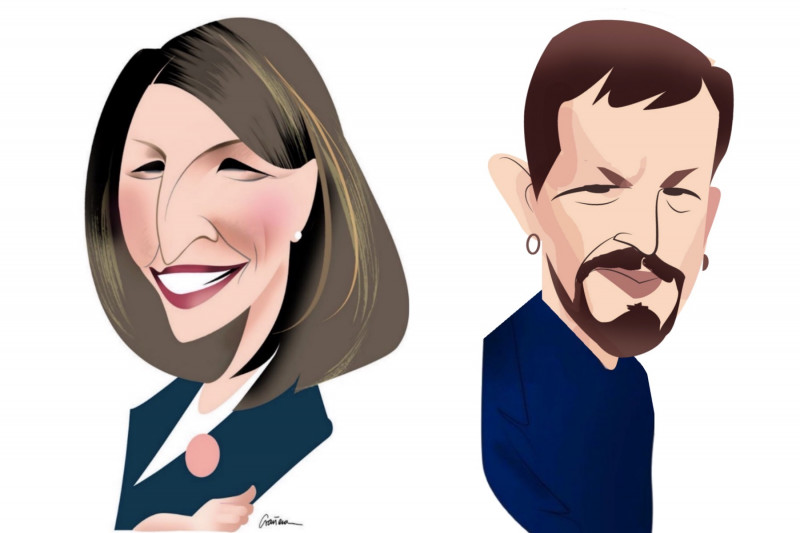 Yolanda Díaz y Pablo Iglesias.  Luis Grañena en CTXT
